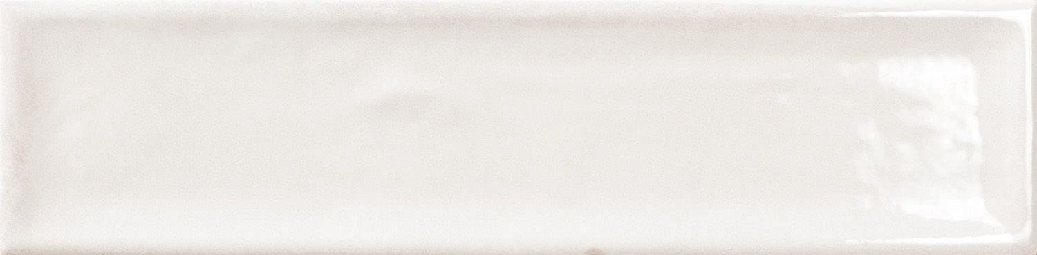 Nancy Kitchen Bathroom Gloss Finish Brick Effect Modern Rectangular Wall Gloss Ceramic Box of 25 Tiles 75mm x 300mm- Blanco White