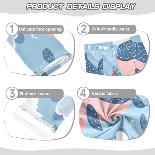 Bolaz Toddler Girls Leggings Printed Yoga Pants Leggings Whale Strawberry Clouds for Kids3