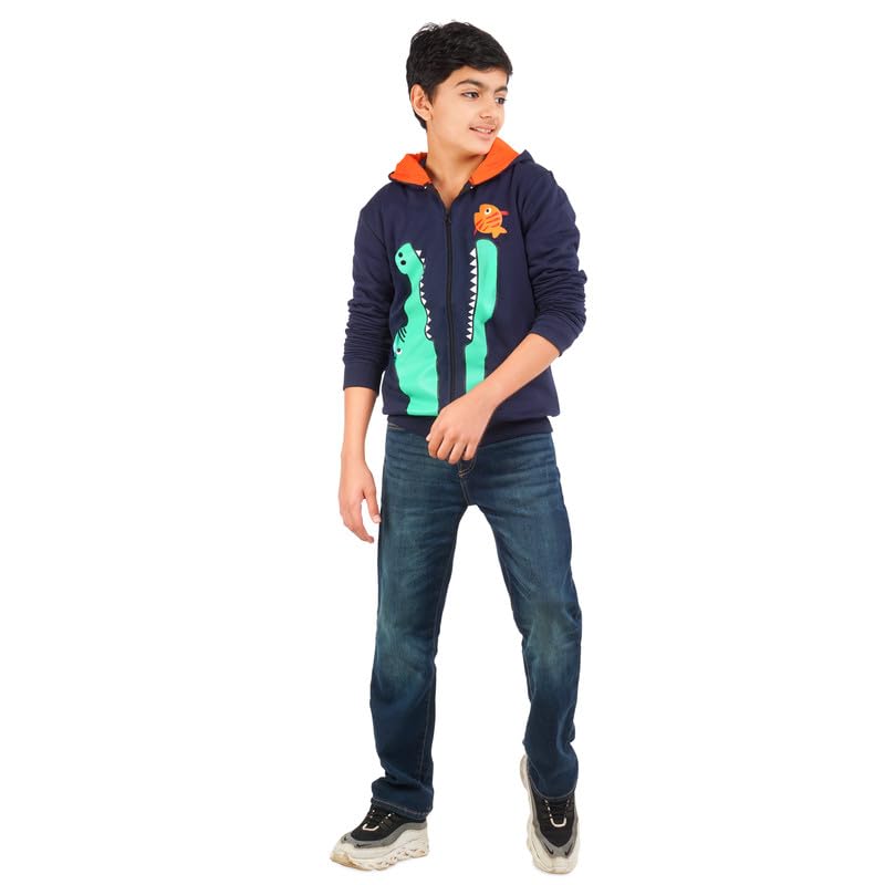 Image of Real Basics Boys Cotton Hooded Sweatshirt(Pack of 1)