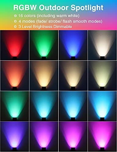 Sunvie Rgb Low Voltage Landscape Lights Color Changing 12W Outdoor In-Ground Lights With Connectors Waterproof Led Well Lights 12-24V Landscape Lighting For Pathway Garden Yard Fence Deck, 8 Pack #TOP5