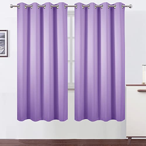 Image of LEMOMO Lavender Thermal Blackout Curtains /52 x 72 Inch /Set of 2 Panels Room Darkening Curtains for Bedroom