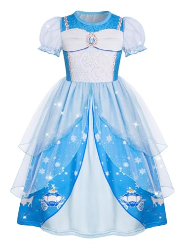 Marendyee Vestido de princesa para niñas, de malla de tul, vestidos de fiesta de cumpleaños