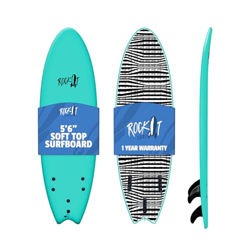 Rock-It Alberto 5ft6 Soft Top Surfboard, Surf Board for Kids, Tabla De Surf, Kids Surfboard, Surfing...