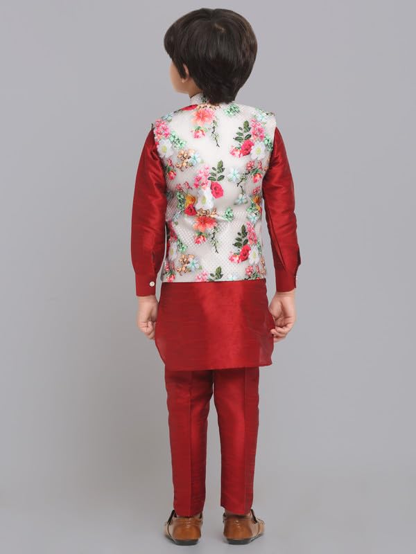 Image of BOYS KURTA PAJAMA WITH WAISTCOAT