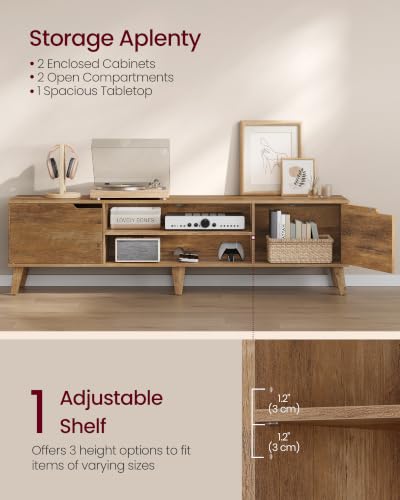 Image of VASAGLE TV Stand for 80 inch TV, Entertainment Center with Adjustable Shelf