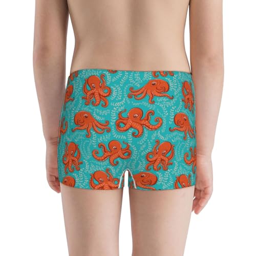 Boys' Cotton Boxer Brief Soft Underwear-Fun Octopus3