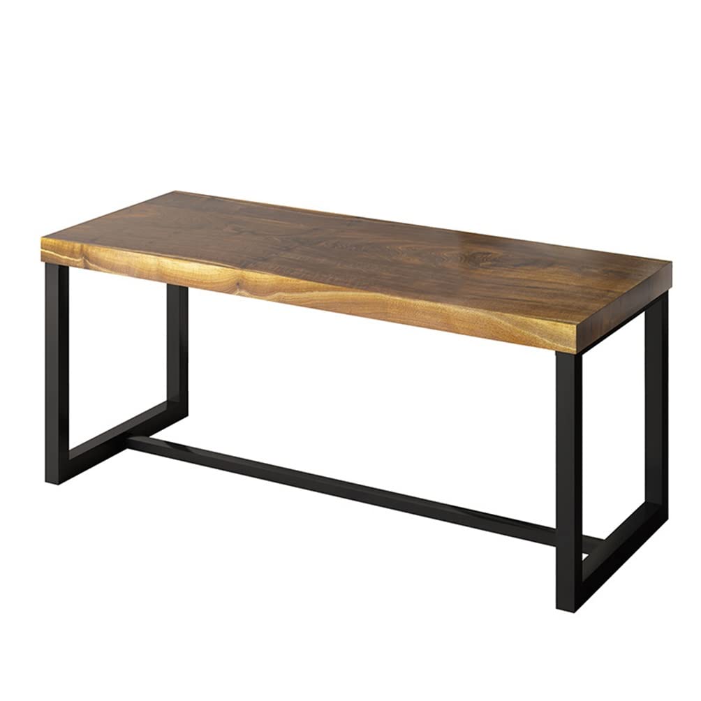 Wdsopk 1 Wrought Iron Solid Wood Computer Desk, 20-280Cm Modern Minimalist Dining Table Coffee Table Study Table Conference Table, Easy To Install（120X60x75cm）