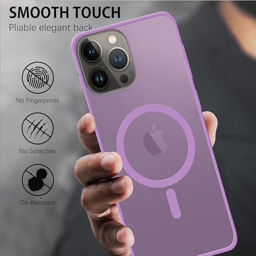 Image of amazon basics Luxury Paper Thin Case Cover for iPhone 14 Pro Max | Matte Finish | Compatible with magsafe | (Purple, iPhone 14 Pro Max)