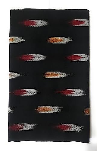 Image of Cotton Pochampally ikat unstitched blouse, Kurthi, long frock fabric material for women (1 meter, 2 meters & 3 meters)