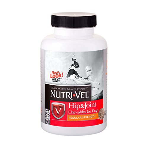 Nutri-Vet Hip & Joint Regular Strength Chewable Tablets for Dogs, 75-Count