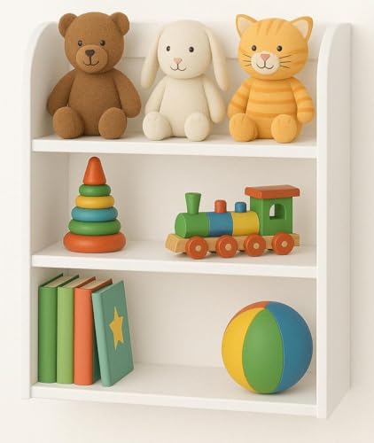 Estante Infantil de 3 Organizador de Brinquedos 60cm Educativos, ...