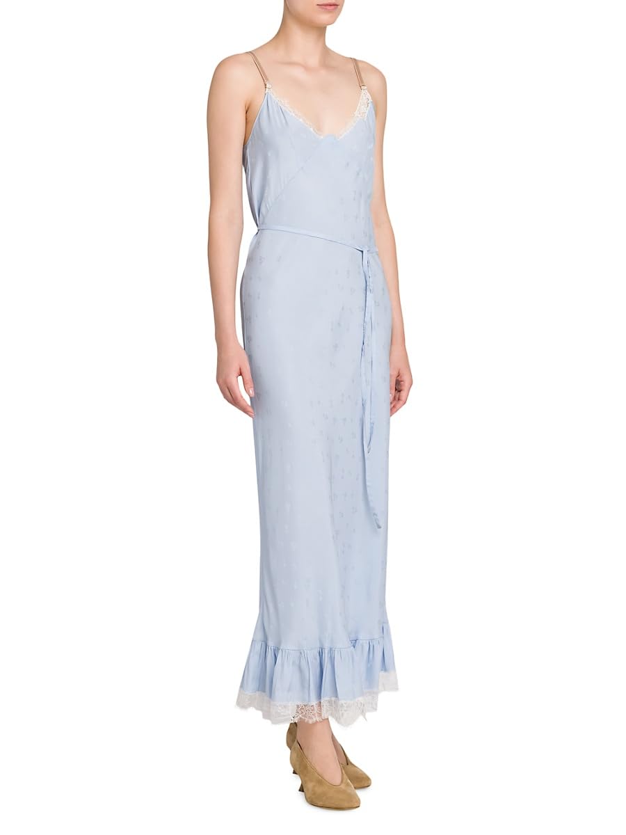 Moschino, Lace-Trimmed Slip Maxi Dress