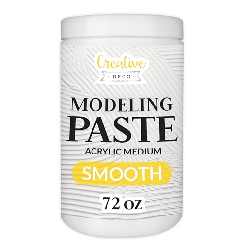 Creative Deco Pasta Estructural de Textura Suave 2 kg | Blanca para Proyectos Artísticos para Pintura Acrílica | Fácil de Usar con Espátula para Crear Efectos 3D, Estructuras (Embalaje Puede Variar)