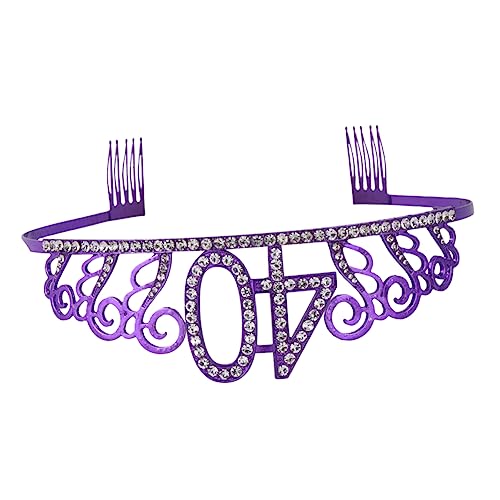 Homoyoyo Diadema de Numérica Elegante para Cumpleaños Accesorio de Cabello con Brillantes Decoración de Pasteles para Mujeres y Niñas