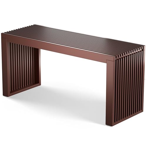 BAM BOO BOX Banc en bambou marron - Banc en bois stable sans dossier pour couloir, salle de bain, cuisine, salle à manger ou chambre à coucher - Petit banc en bois 90...