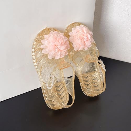 IWIHMIV Girls Sandals Dress Up Mary Jane Non Slip Flat Shoes Kids Baby Summer Lightweight Casual Dress Beach Sandals3