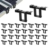 Solarpanel-Wasserablauf-Clips | Schmutz verhindernd, T-förmig, 30 Stück | Solarpanel-Kantenwasserführungsstreifen | Für Wohnwagen, Garten, Wohnmobil, Dach, Wohnhaus, Verkehrsampeln und