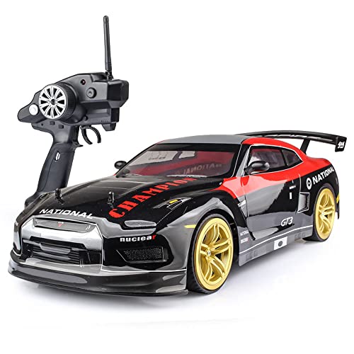 ZLSXAOASP Coche Todoterreno eléctrico Grande a Control Remoto, 1/10, 2,4 G, Recargable, 4x4, con radiocontrol, para Carreras rápidas, 70 km/h, para Adultos, Ideal para Principiantes.