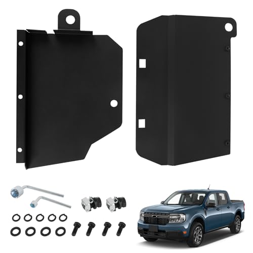 Image of Underbody Cavity Shield Cover Compatible with 2022-2025 Ford Maverick, Aluminum Alloy Splash Guard Cover for Left Driver Side Rear Wheel Rust Mud and Stone Resistant