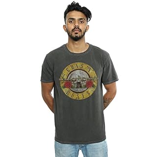 Absolute Cult Guns N Roses Homme Vintage Bullet Logo Lavé T-Shirt - Les Beatles, Paul McCartney, John Lennon, RIngo Starr, George Harrison