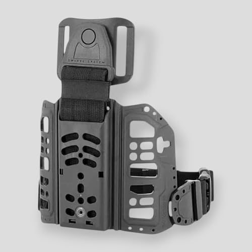 GK Pro Plaque Tactique de Hanche Ambidextre 97005KT – Noir – Port à la Hanche avec Système Pivotant et Passant Réversible – Sangles Anti-Glisse à Ouverture...