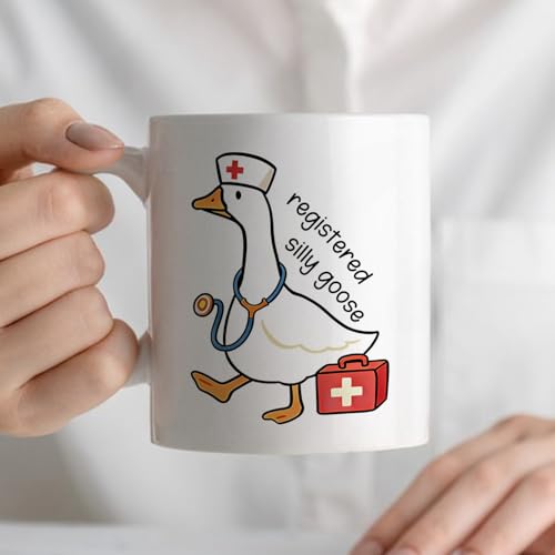 Taza de cerámica Registered Nurse Goose 11 oz miniatura 5