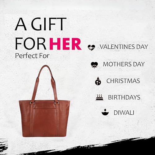 Image of Genuine Leather Tote Bag for Women - Premium Quality, Stylish, and Spacious Handbag for Everyday Use