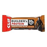 CLIF BUILDERS - Protein Bars - Chocolate Peanut Butter Flavor - 20g Protein (2.4 Ounce, 12 Count)...