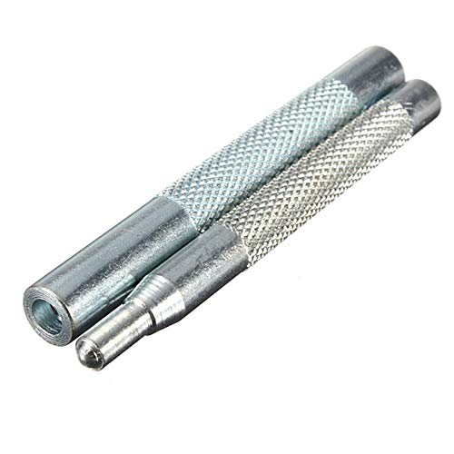 Leather Rivets and Snaps Setter Tool Kit - 11 Pcs DIY Leather Craft Die Punch Hole Tool - Professional Rivet Grommet Setting Kit