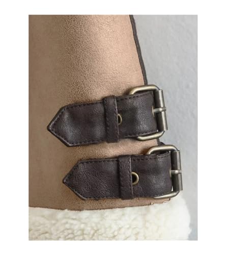 Chaleco de piel de otoño para mujer estilo vintage chic 4