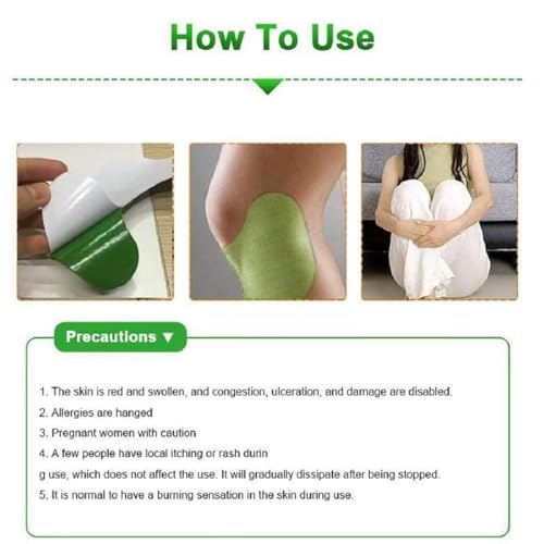 Image of VONT Herbal Knee Pain Relief Patches 40 pcs Arthritis Inflammation Patch Sticker | Instant Relief from Pain | Joint Knee Pain Relief Products Natural Wormwood Extract Patch For Knees