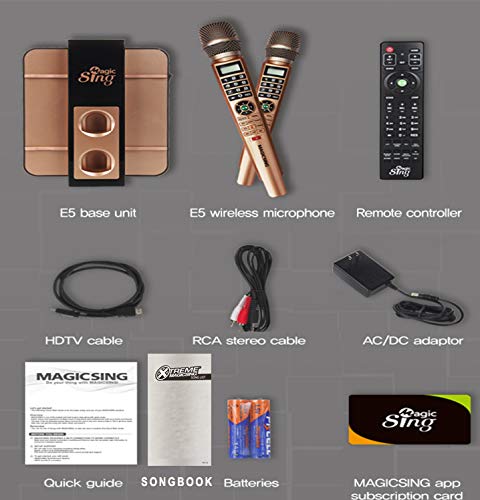 MagicSing Karaoke E5 Pang Pinoy Built-in 5073 Mix Tagalog English Songs Plus 1 Year Subscription to Access MagicSing Karaoke Library in The Cloud. Frequently Updated Includes New POP Hits