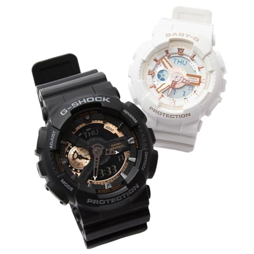 [�J�V�I]CASIO �y�A�E�H�b�` G-SHOCK G�V���b�N BABY-G �x�r�[G �A�i�f�W �N�H�[�c �����y�A�P�[�X���� 2�{�Z�b�g GA-110RG-1AJF BA-110XRG-7AJF �r���v[�������K�i]