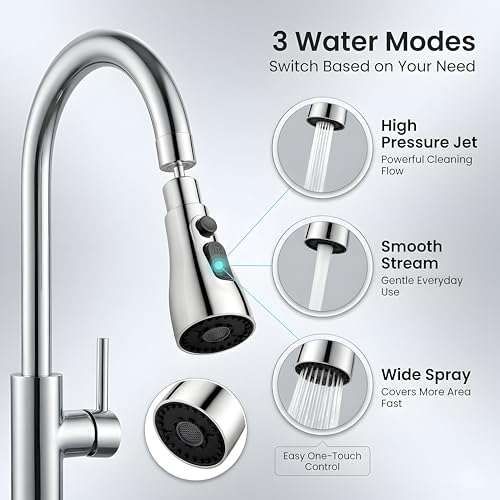 Image of Tap Extender for Kitchen Sink, Flexible Faucet Extension 360 Rotatable Water Tap Adapter, Anti-Splash Sink Tap Extension for Kitchen & Bathroom, Easy Install Faucet Extender for Convenient Cleaning