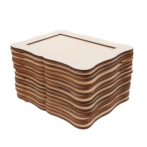 HOOTNEE Diy Picture Frame Craft Kit 15pcs Unfinished Wood Frames Perfect for Fall Spring Decor