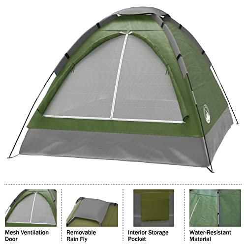 Wakeman Tienda para 2 Personas con Cubierta de Lluvia Removible y Bolsa de Transporte - Incluye Tienda Pop-Up para Privacidad, Vestidor o Ducha Portátil - Equipo de Camping por Wakeman miniatura 6