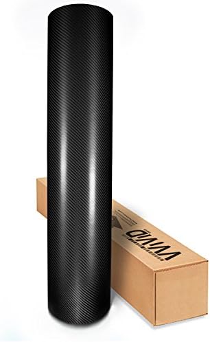 VViViD® Black True R Carbon Fiber Vinyl Wrap Roll with Air Release Technology (15 Foot by 5 Foot)