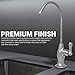 Metpure Airgap RO Faucet With 3-Connection Ports. NSF Certified Reverse Osmosis Drinking Water Filtration System Water Dispenser (Brushed Nickel) With Pre-inserted Tubing and Install Tool. Vase Style.
