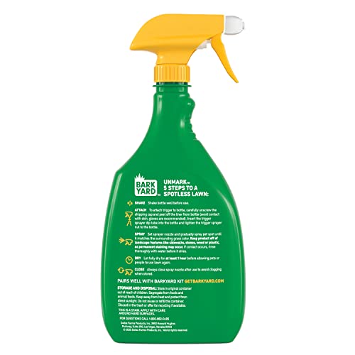 Barkyard Unmark Green Grass Paint And Lawn Spray For Dog Spot Repair That Covers Up To 30 Urine Spots, 24 Fl.oz. 2-Pack #TOP1