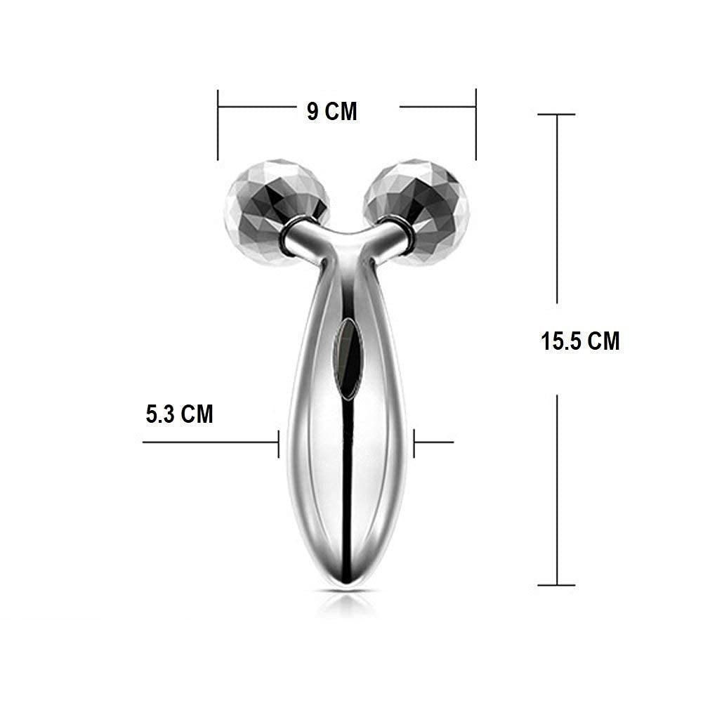 3D Massage Roller - 360 Rotate Silver Thin Face Full Body Shape | Relia 3D Massage Roller - 360 Rotate Silver Thin Face Full Body Shape | Relia