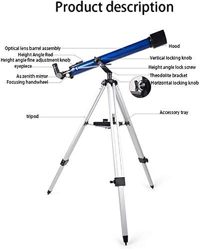 SEESEE.U Astronomisches Teleskop, 60 mm Kaliber 800 mm Brennweite, Kinder Grundschule Anfänger Teleskop, tragbares… – Bild 3