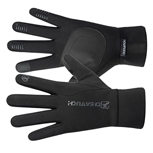 ifundom 1Pair Winter Riding Gloves for Men Windproof Non Slip Touch Screen Cycling Gloves Full Finger Design for Mountain Biking and Outdoor Activities Black