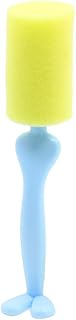 HLDMUXBF Mango de plástico Esponja Botella Taza Cepillo Limpiador 19.7cm Azul Amarillo Cepillo