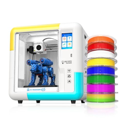 X-Maker AI Kids 3D Printer, Enclosed, Wi-Fi Printing, App Control, Ready to Print, 8,000+ 3D Toy Templates Updated Weekl