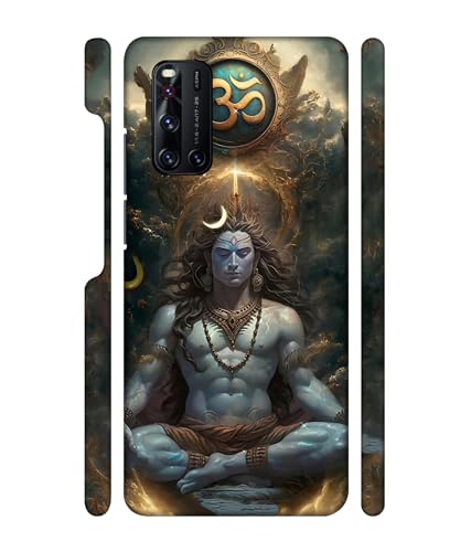 Image of Lord '''Mahadev''' Printed Hard Mobile Back Cover & Case for Vivo V19, Designer | Protective & Premium Cover & Case