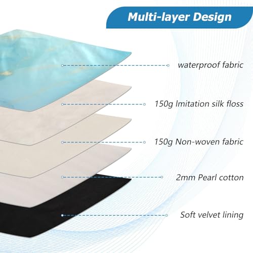 Funda para laptop azul mármol para portátiles 13-14 pulg. miniatura 4