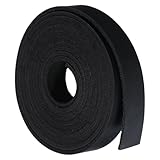 Leather Straps for Crafts, 1/2 Inch Wide Black Leather Strips Full Grain Flat Leathering Strips Cord String for DIY Arts & Craft Projects Bag Straps Pet Collars Furniture Handles(72.5 Inches Long)