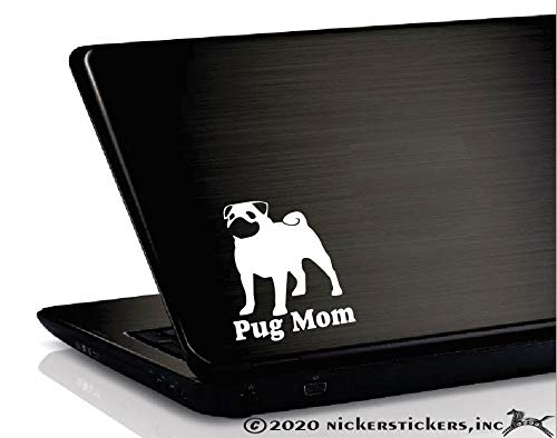 Pug Mom Vinyl Window Decal Dog Sticker #TOP2