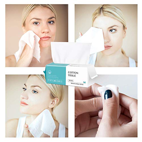Cotton Facial Dry Wipes 100 Count, Deeply Cleansing Face Towel, Multi-Purpose For Skin Care, Make-Up Wipes, Face Wipes And Face Towel #TOP1