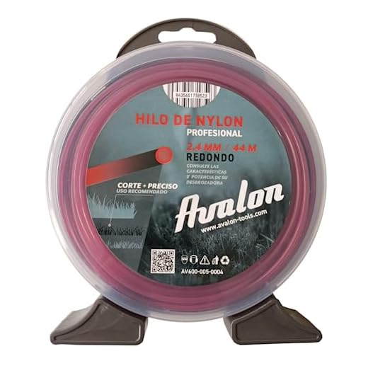 Avalon - Filo Rotondo in Nylon Universale per decespugliatore e Tosaerba (2,4 mm x 44 m)